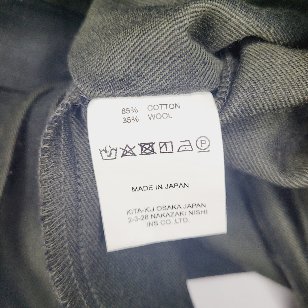 Other Brands O-Project Other Cotton x Wool Wide Pants Bottons Small Black Street - Picture 8 of 12